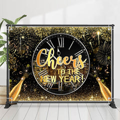 Lofaris Gold Spark Champagne Cheers To The New Year Backdrop