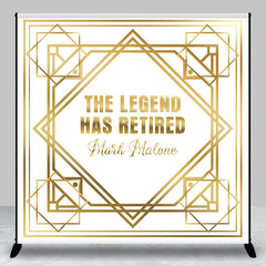 Lofaris Gold The Legend Has Retired Personalized Backdrop