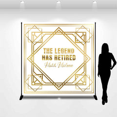 Lofaris Gold The Legend Has Retired Personalized Backdrop