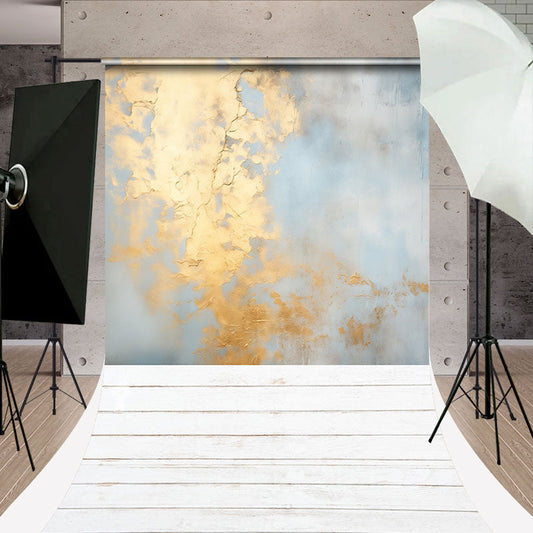Lofaris Gold Wall And White Wood Grain Floor Sweep Backdrop