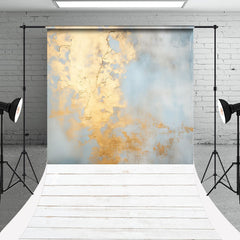 Lofaris Gold Wall And White Wood Grain Floor Sweep Backdrop