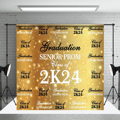 Lofaris Golden Bokeh Star Repeat 2024 Graduation Backdrop