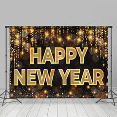 Lofaris Golden Glitter Bokeh 2024 Happy New Year Backdrop