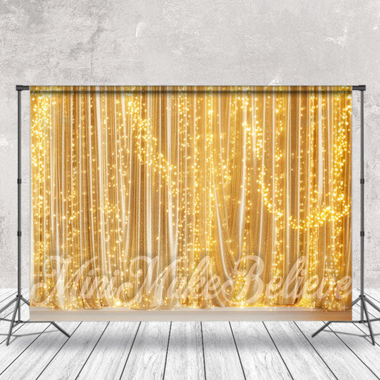 Lofaris Golden Glitter Curtain Light Backdrop For Cake Smash