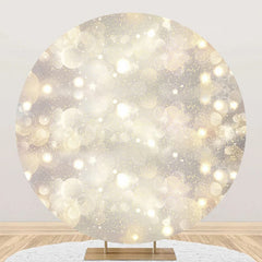 Lofaris Golden Glitter Hazy Round Backdrop For Birthday