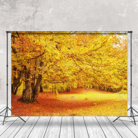 Lofaris Golden Leaves Covering The Ground Backdrop Photo Booth