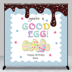 Lofaris Good Egg Candy Custom Name Easter Birthday Backdrop