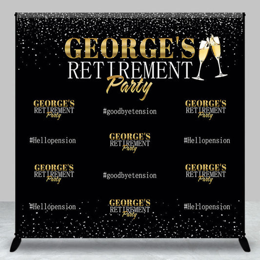 Lofaris Goodbye Tension Step Repeat Custom Retirement Backdrop
