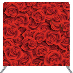 Lofaris Gorgeous Red Rose Fabric Valentines Day Party Backdrop