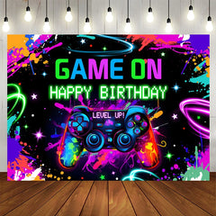 Lofaris Graffiti Game On Level Up Happy Birthday Backdrop