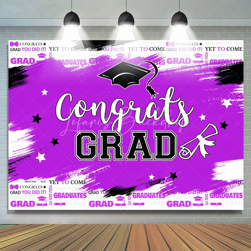 Lofaris Graffiti Simple Congrats Grad Celebration Backdrop