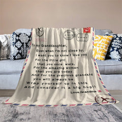 Lofaris Granddaughters Gift - Warm Letter Blanket