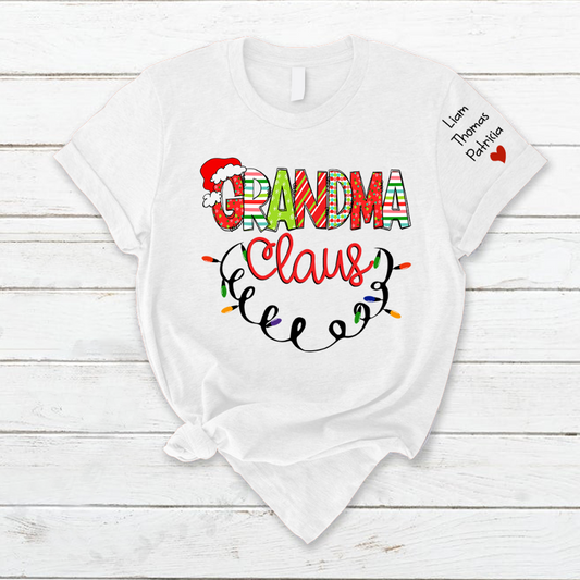 Lofaris Grandma And GrandKid Christmas Personalized T-Shirt