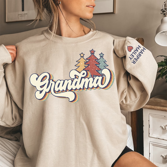 Lofaris Grandma Custom Christmas Tree CTH01 Sweatshirt