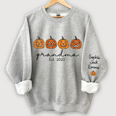 Lofaris Grandma Est Halloween Pumpkins Custom Sweatshirt