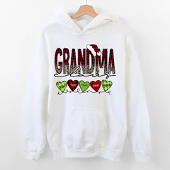 Lofaris Grandma Heart Grandkids Christmas Custom Hoodie