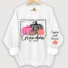 Lofaris Grandma Pumpkin Leopard Color Est Custom Sweatshirt