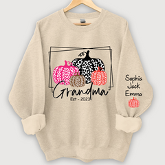 Lofaris Grandma Pumpkin Leopard Color Est Custom Sweatshirt