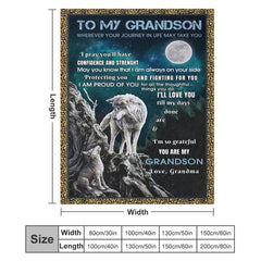 Lofaris Grandsons Gift - Wolf Moon Blanket