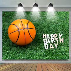 Lofaris Grass Basketball Happy Birthday Backdrop For Boy