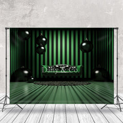 Lofaris Green And Black Striped Wall Indoor Photo Backdrop