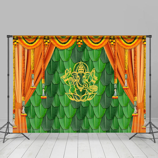 Lofaris Green Banana Leaf Traditional Indian Party Decor