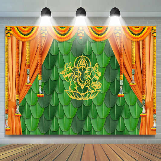 Lofaris Green Banana Leaf Traditional Indian Party Decor