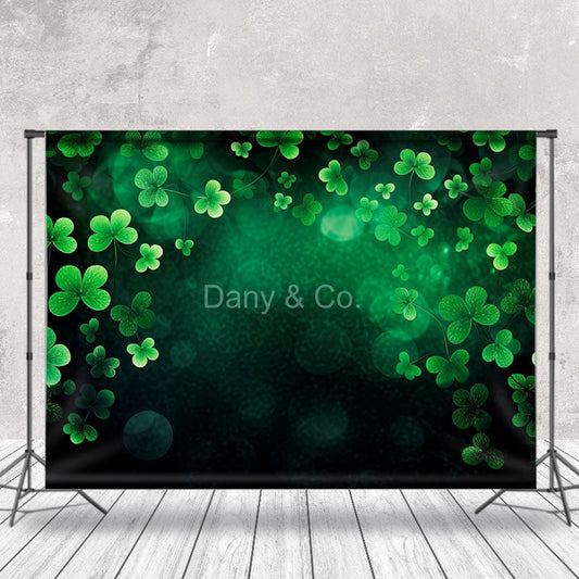 Lofaris Green Clover Bokeh Backdrop For Birthday Cake Smash