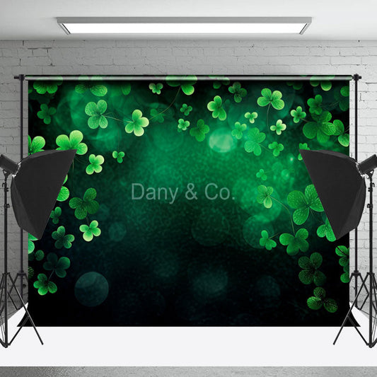 Lofaris Green Clover Bokeh Backdrop For Birthday Cake Smash