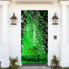 Lofaris Green Clover Bokeh St Patricks Day Spring Door Cover