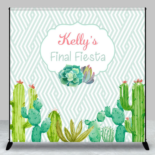 Lofaris Green Custom Final Fiesta Bridal Shower Backdrop