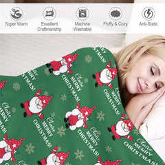 Lofaris Green Dwarfs Repeat Custom Name Christmas Blanket