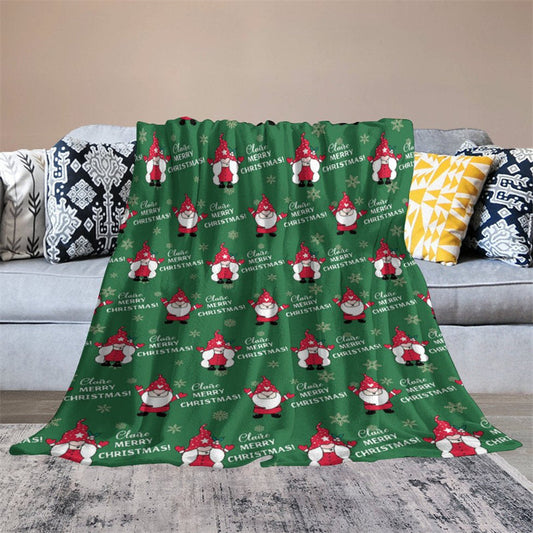 Lofaris Green Dwarfs Repeat Custom Name Christmas Blanket