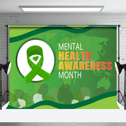Lofaris Green Earth Mental Health Awareness Month Backdrop