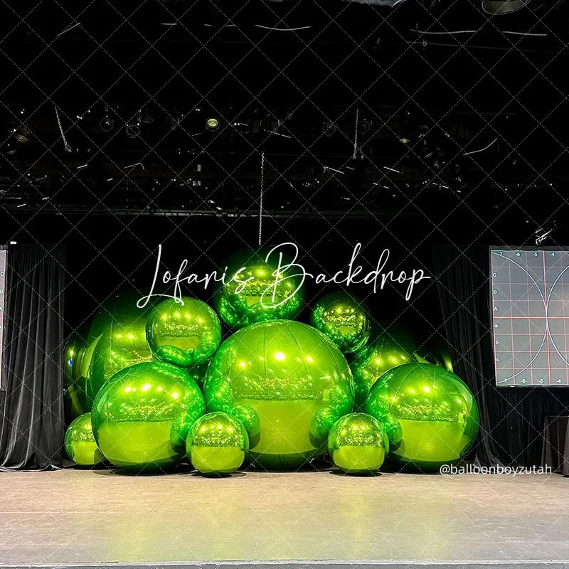 Lofaris Green Giant Inflatable Mirror Ball Shiny Balloon