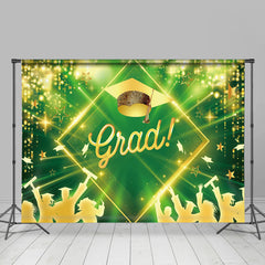 Lofaris Green Golden Star Student Bokeh Graduation Backdrop