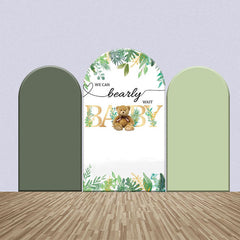 Lofaris Green Leaf Teddy Bear Baby Shower Arch Backdrop Kit
