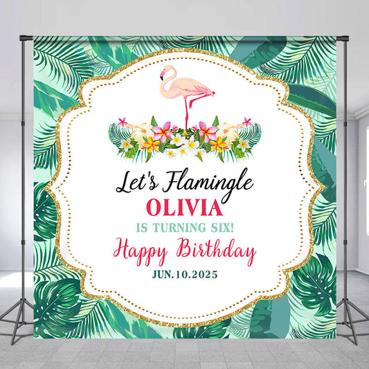 Lofaris Green Monstera Moltres Custom Birthday 6Th Backdrop