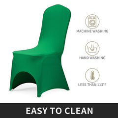 Lofaris Green Open Back Stretch Spandex Banquet Chair Cover