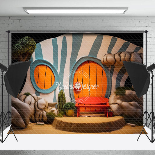 Lofaris Green Plant Bench House Birthday Cake Smash Backdrop