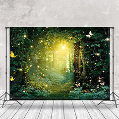 Lofaris Green Plant Butterfly Light Forest Photo Backdrop