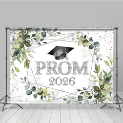 Lofaris Green Plant Silver Dots Prom 2026 Dance Backdrop