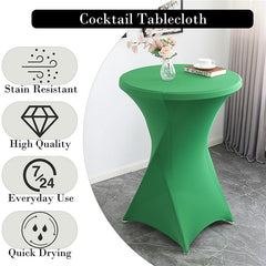 Lofaris Green Spandex Stretch Cocktail Banquet Tablecloths