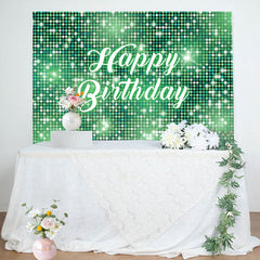 Lofaris Green Sparkling Sequin Dance Happy Birthday Backdrop