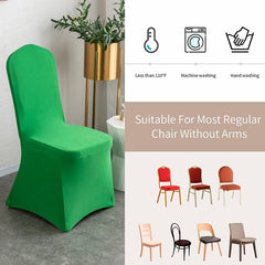 Lofaris Green Stretch Spandex Banquet Chair Slipcovers