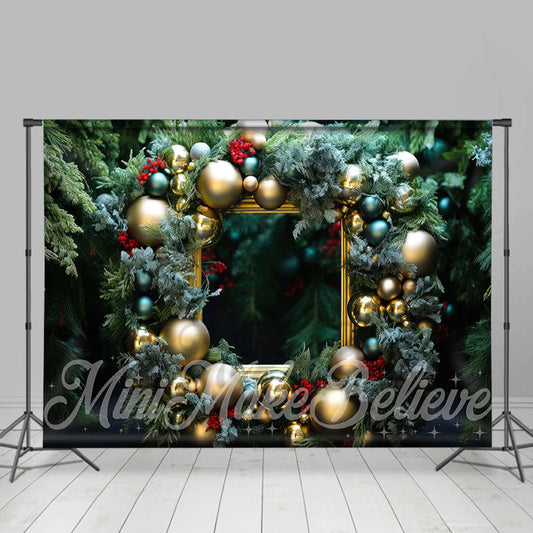 Lofaris Greenery Balloon Picture Frame Christmas Backdrop