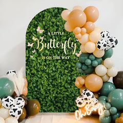 Lofaris Greenery Butterfly Baby Shower Double Sided Arch Backdrop