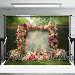 Lofaris Greenery Floral Canvas Romantic Photography Backdrop