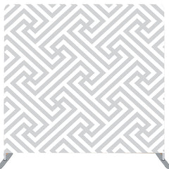 Lofaris Grey Maze Style Pattern White Party Backdrop Decor