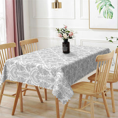 Lofaris Grey Vintage Rustic Pattern Rectangle Tablecloth